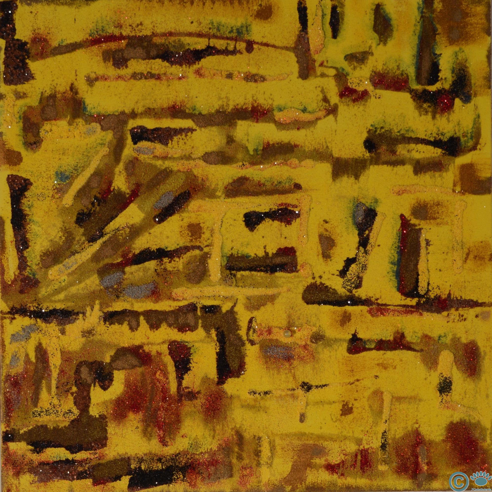 Yellow Maze (24" x 24")