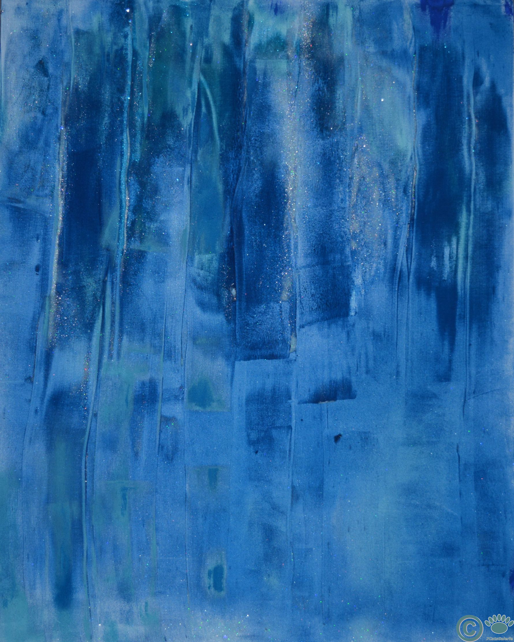 Falling Blue I (48" x 60")